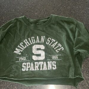 Michigan State Cropped tee